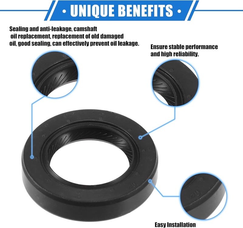 VekAuto 2 Pcs Engine Camshaft Seals Compatible for Honda CR-V 1997-2001, Durable Rubber Black Oil Seal - Image 3